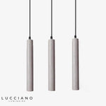 Suspension Tube Ciment Nordic Luminaire Cuivre