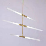 Suspension Tube Doré Chic 6 Lampes Luminaire Chambre