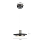 Suspension Verre Et Marbre Line Noir Luminaire Chambre