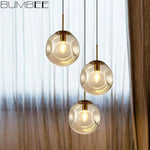 Suspension Verre Fumé Boules Déformées Luminaire Chambre