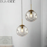 Suspension Verre Fumé Boules Déformées Luminaire Chambre