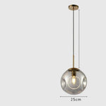 Suspension Verre Fumé Boules Déformées Luminaire Chambre