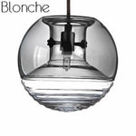 Suspension Verre Fumé Flask Luminaire Cuivre