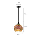 Suspension Verre Multicolore 3D Kaili E Luminaire Chambre