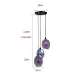 Suspension Verre Multicolore 3D Kaili K Luminaire Chambre