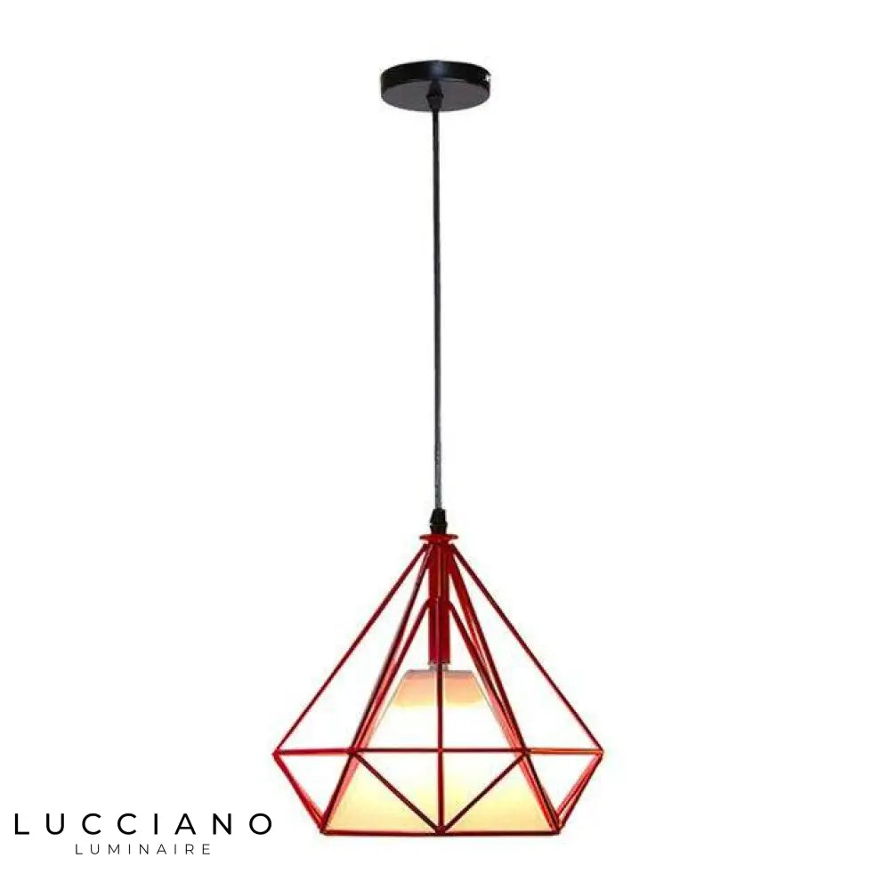 Suspension Vintage Colorée Luminy Rouge Luminaire Chambre