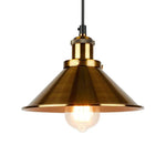 Suspension Vintage Dorée En Métal Doré Luminaire Doré