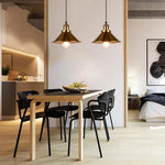 Suspension Vintage Dorée En Métal Luminaire Doré