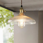 Suspension Vintage Verre Base Dorée Luminaire Chambre