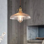 Suspension Vintage Verre Base Dorée Luminaire Chambre