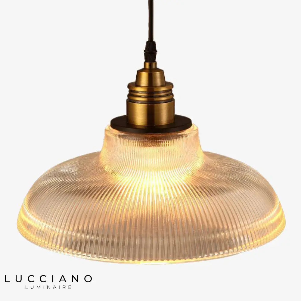 Suspension Vintage Verre Et Or Loft Transparent Luminaire Chambre