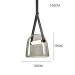 Suspensions Led En Métal Hang Gris Fumé / Froide Luminaire Chambre