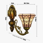 Tiffany Miroir Rétro Élégante Lampe Décorative Murale Applique Chambre