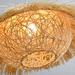 Triangle En Paille Tissé Luminaire Chambre