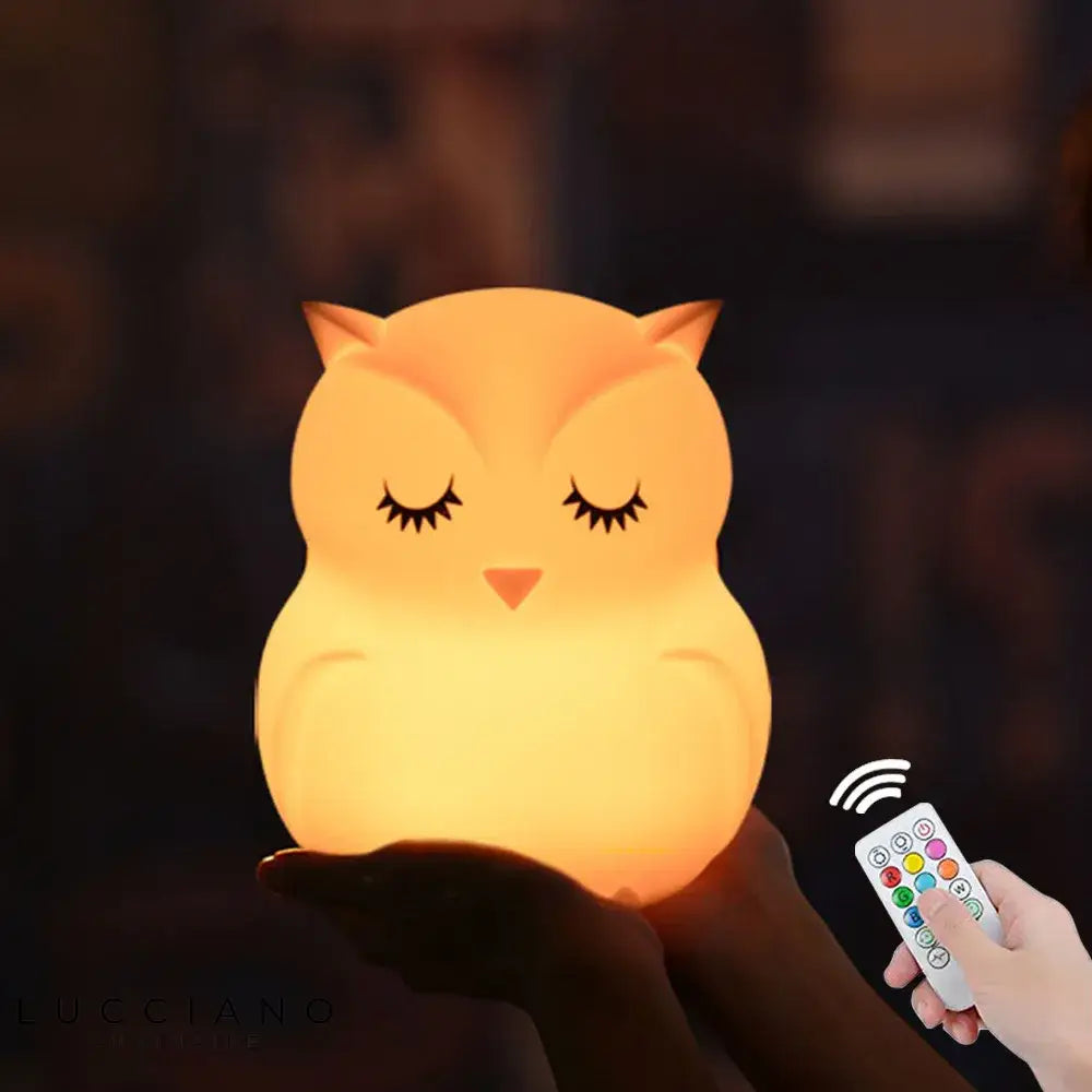 Veilleuse bébé hibou rechargeable télécommandée