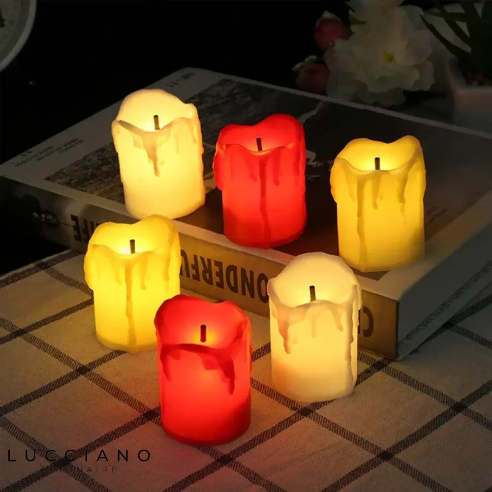 Veilleuse chandelle LED à piles