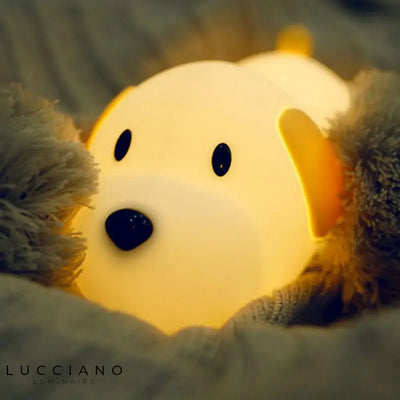 Funny Silicone Dog Night Light with Touch Sensor
