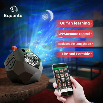 Veilleuse coranique à projection avec haut parleur Bluetooth