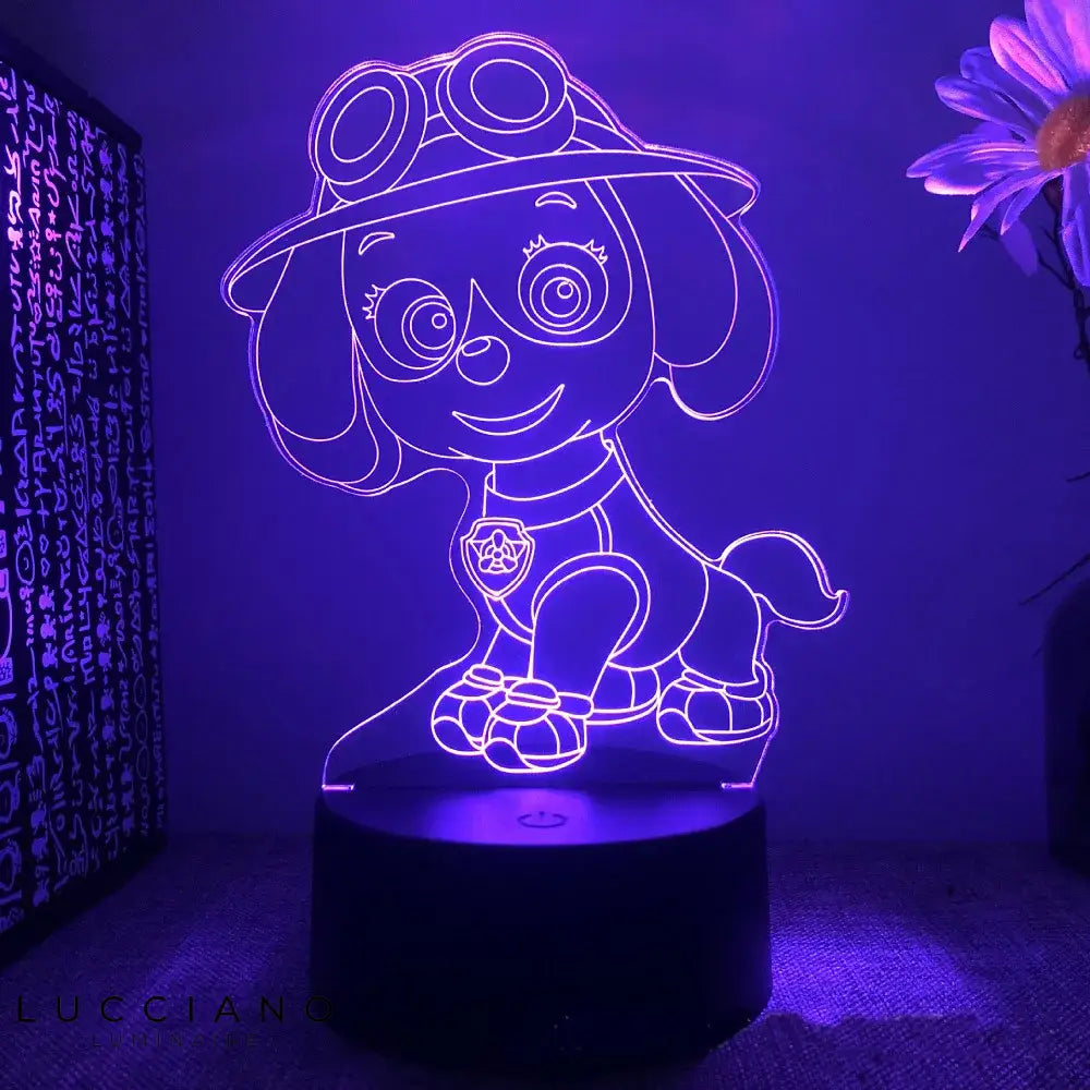 Veilleuse Pat' Patrouille En Lithophanie – Lampe Enfant Personnalisée (boule, Garçon/fille)