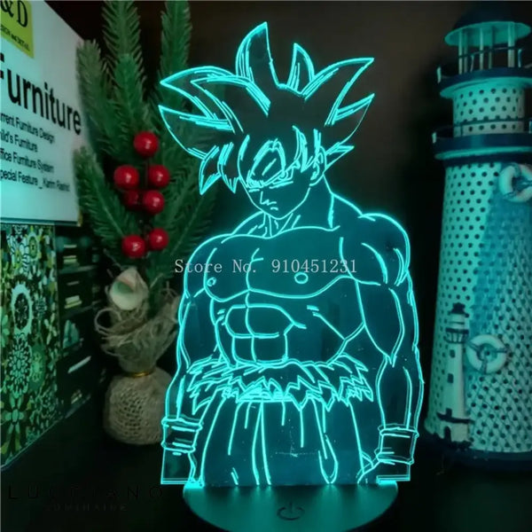 Lampe Illusion 3D Veilleuse Led Colorée Lampe Végéta Anime Drogan Ball