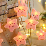 Veilleuse Étoile Guirlande Lumineuse Rose