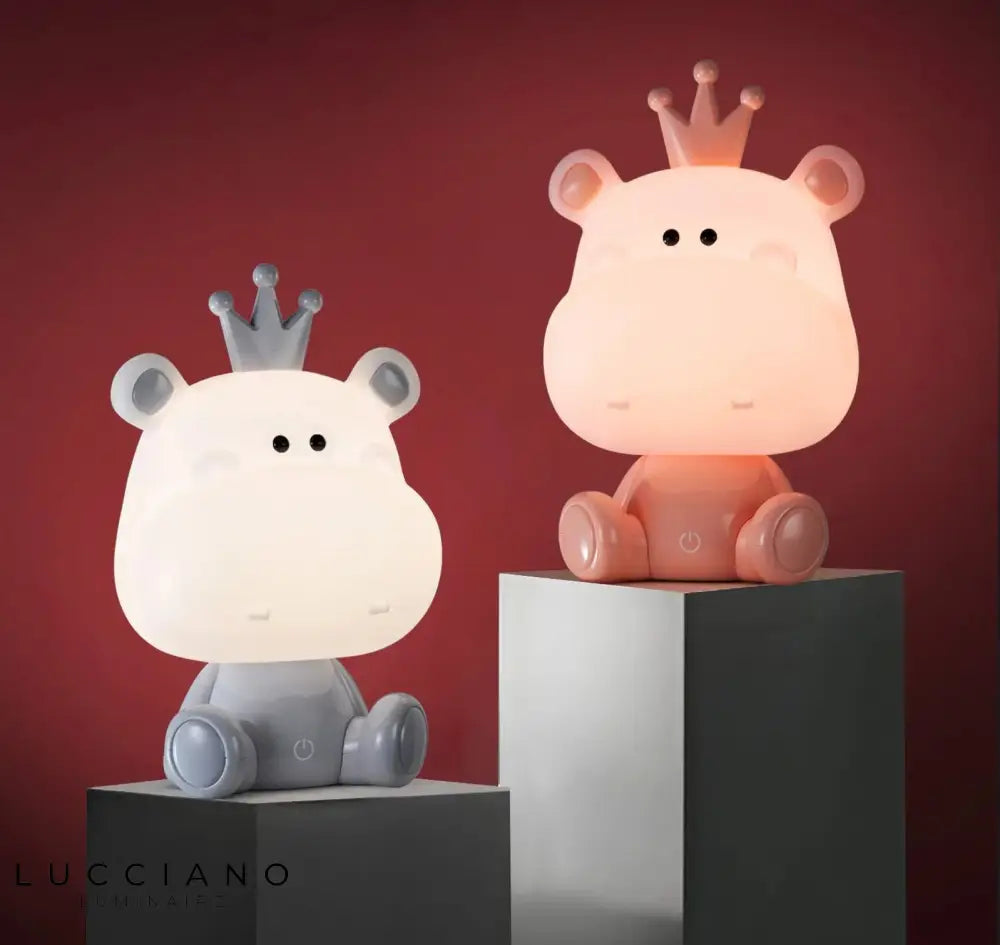 Veilleuse hippopotame tactile USB