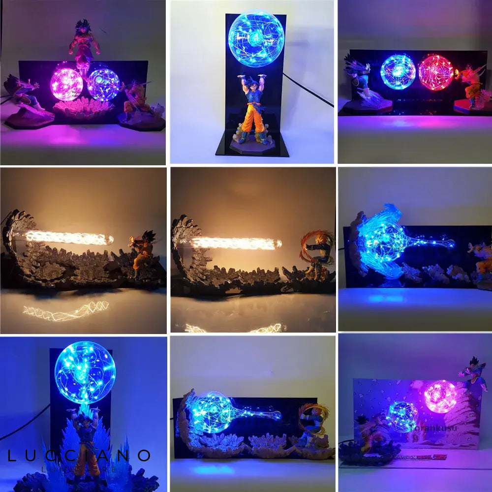 Veilleuse Lampe Led Figurine Dragon Ball Z Lance Boule De Feu