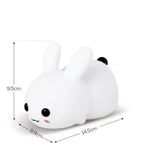 Veilleuse Lapin Tactile Et Réglable En Silicone Pour Enfant