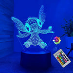 Veilleuse LED 3D Stitch mignon Disney