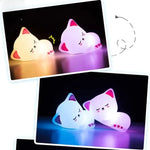 Veilleuse LED en forme de chat pour enfants