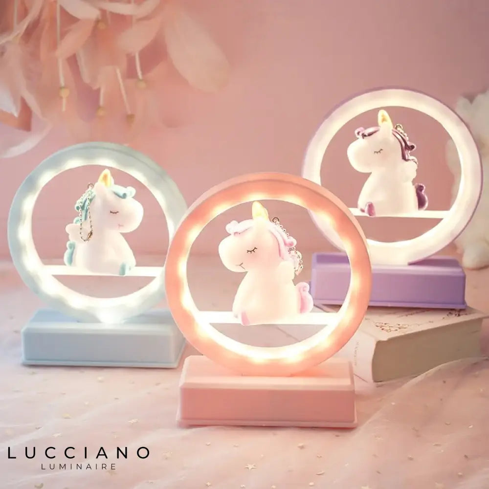 Veilleuse LED licorne créative avec batterie