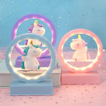 Veilleuse LED licorne créative avec batterie