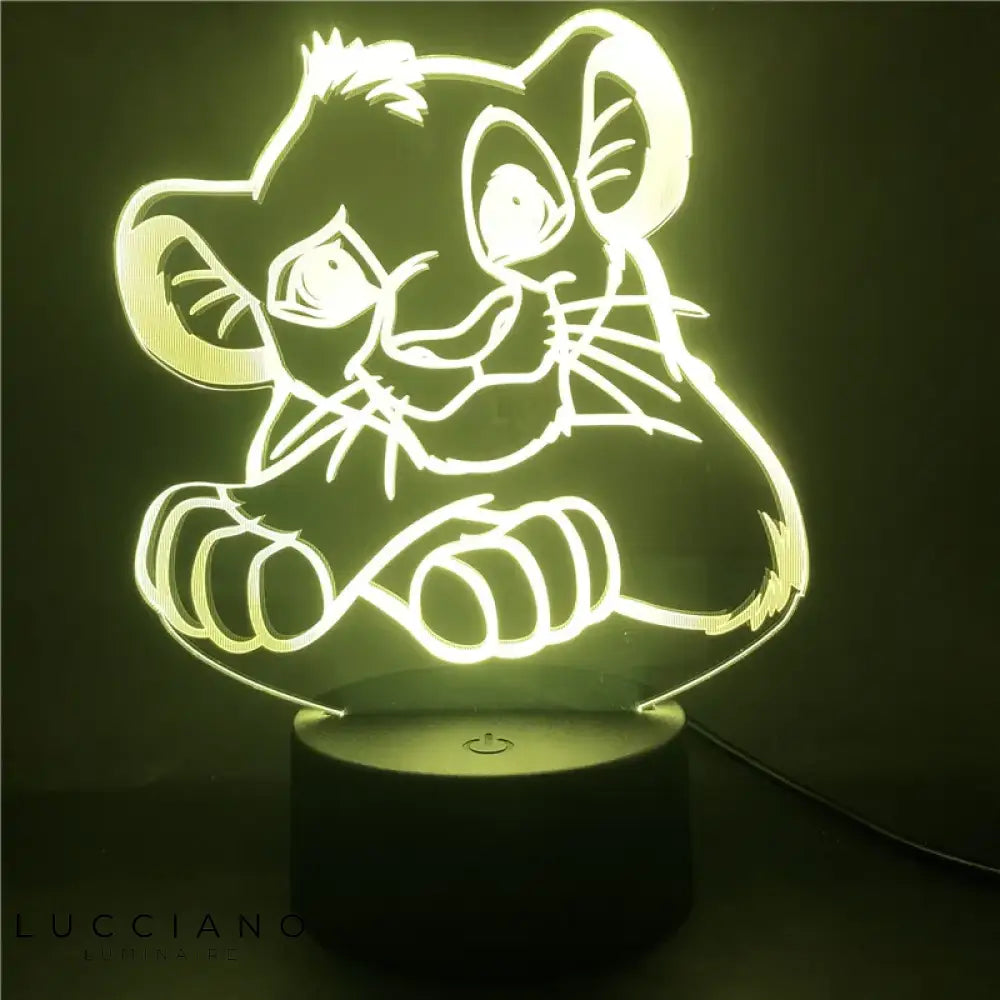 Veilleuse LED Simba Le Roi Lion 3D avec capteur tactile