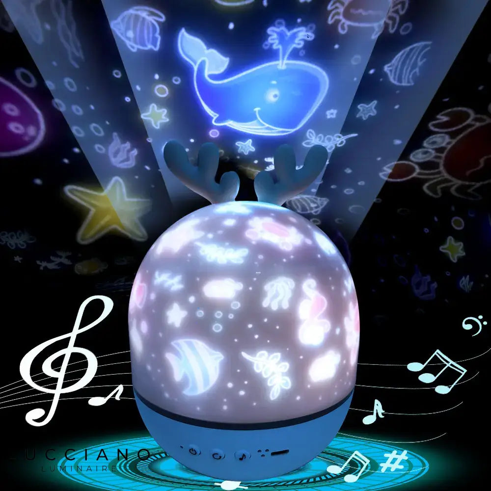 Veilleuse musicale pour enfant cerf projecteur et bluetooth