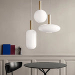 Verre Ovale Valette Suspension Moderne Luminaire Chambre