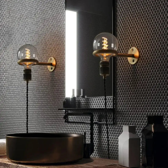 Voici La Transformation Du Titre: Applique Murale Industrielle Vintage Métal Brute Chambre