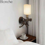 Voici La Transformation Du Titre: Applique Murale Led Cornes Naturelles Design Scandinave Chambre