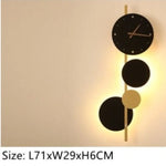 Voici La Transformation Du Titre: Applique Murale Led Design Élégant Horloge Chambre