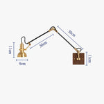 Voici La Transformation Du Titre: Applique Murale Nordique Design Cuivre Oscillant Élégant Chambre