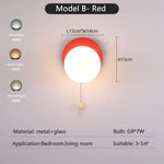 Voici La Transformation Du Titre: Appliques Murales Colorées Nordiques Design Scandinave B Rouge /