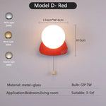 Voici La Transformation Du Titre: Appliques Murales Colorées Nordiques Design Scandinave D Rouge /