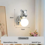 Voici Le Nouveau Titre: Applique Murale Ours Design Chambre Enfant Chrome D / 3 Température De