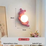 Voici Le Nouveau Titre: Applique Murale Ours Design Chambre Enfant Rose C / 3 Température De Couleur