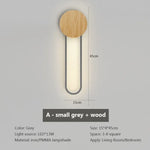 Voici Le Nouveau Titre En 6 Mots: Applique Murale Led Bois Nordique Design Élégant Wl554 B Gris