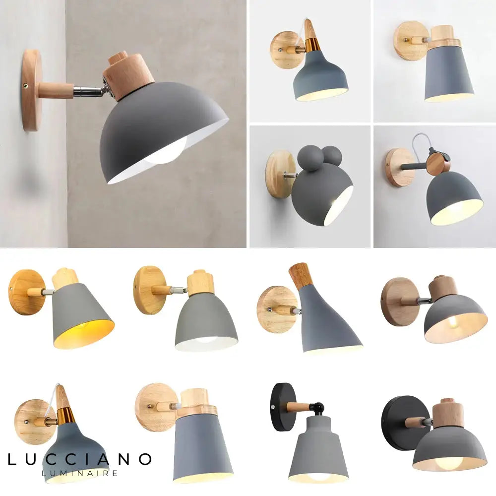 Voici Le Nouveau Titre: Lampe De Chevet Nordique Élégante Bois Design Déco Applique Murale Chambre