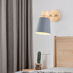 Voici Le Nouveau Titre: Lampe De Chevet Nordique Élégante Bois Design Déco Applique Murale Chambre