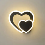 Voici Le Résultat: Applique Murale Led Coeur Lumineux Élégant Noir / Lumière 3 Couleurs Chambre