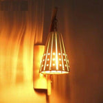 Voici Le Titre Transformé: Applique En Bambou Style Vintage Lumineuse Rétro Murale Chambre