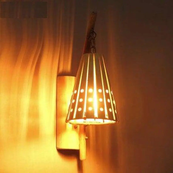 Voici Le Titre Transformé: Applique En Bambou Style Vintage Lumineuse Rétro Murale Chambre