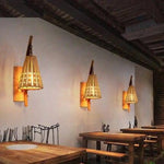 Voici Le Titre Transformé: Applique En Bambou Style Vintage Lumineuse Rétro Murale Chambre